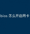 bios 怎么开启网卡