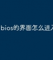 bios的界面怎么进入