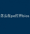 怎么在pe打开bios