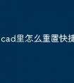 cad里怎么重置快捷键命令