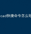 cad快捷命令怎么导入
