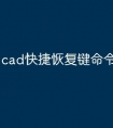 cad快捷恢复键命令怎么用