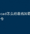 cad怎么给直线加箭头快捷命令