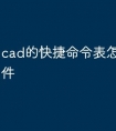 cad的快捷命令表怎么打开文件