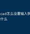 cad怎么设置输入快捷命令是什么