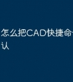 怎么把CAD快捷命令改为默认