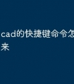 cad的快捷键命令怎么打不出来