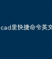cad里快捷命令英文怎么读