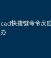 cad快捷键命令反应迟钝怎么办