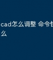 cad怎么调整 命令快捷键是什么