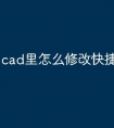 cad里怎么修改快捷键命令