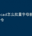 cad怎么批量字母删除快捷命令