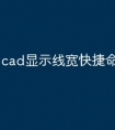 cad显示线宽快捷命令怎么弄