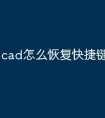 cad怎么恢复快捷键命令行