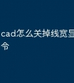 cad怎么关掉线宽显示快捷命令