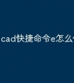 cad快捷命令e怎么使用说明