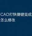 CAD打快捷键变成别的命令怎么修改