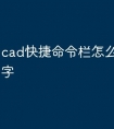 cad快捷命令栏怎么不显示文字