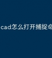 cad怎么打开捕捉命令快捷键