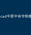 cad中居中命令快捷键怎么用
