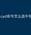 cad命令怎么选中在快捷键