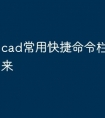 cad常用快捷命令栏怎么调出来