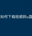 如何下载视频到u盘