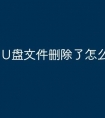 U盘文件删除了怎么找回