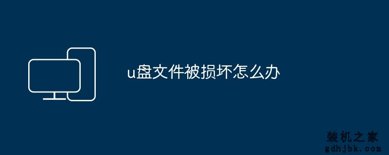 u盘文件被损坏怎么办