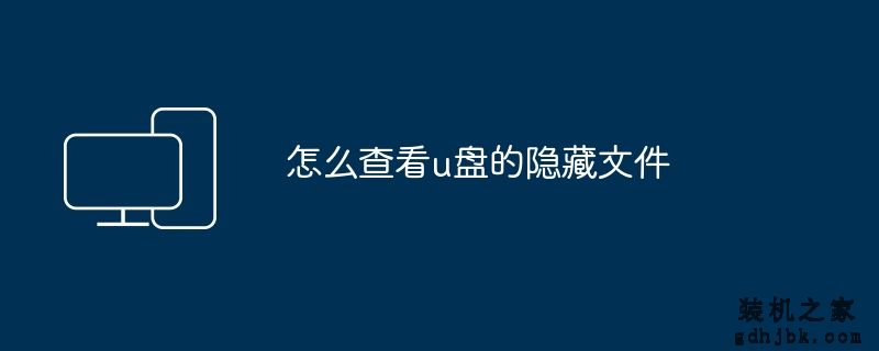 怎么查看u盘的隐藏文件