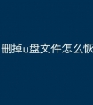 删掉u盘文件怎么恢复