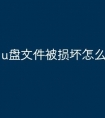 u盘文件被损坏怎么办