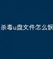 杀毒u盘文件怎么恢复