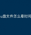 u盘文件怎么看时间