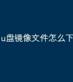 u盘镜像文件怎么下载