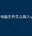 电脑文件怎么插入u盘
