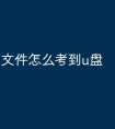 文件怎么考到u盘