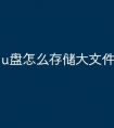 u盘怎么存储大文件
