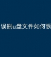 误删u盘文件如何恢复
