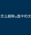 怎么删除u盘中的文件夹