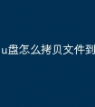 u盘怎么拷贝文件到电脑