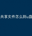 共享文件怎么到u盘