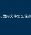 u盘内文件怎么保存退出
