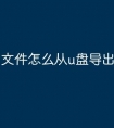 文件怎么从u盘导出