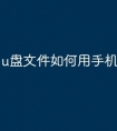 u盘文件如何用手机查看