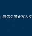 u盘怎么禁止写入文件