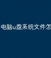 电脑u盘系统文件怎么查