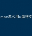 mac怎么用u盘拷文件