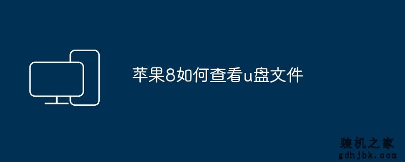 苹果8如何查看u盘文件