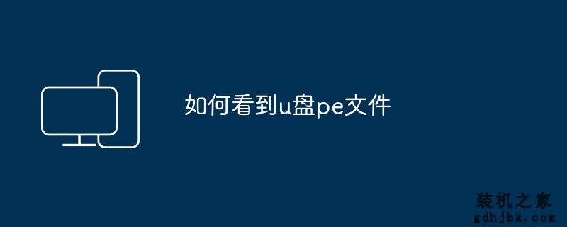 如何看到u盘pe文件